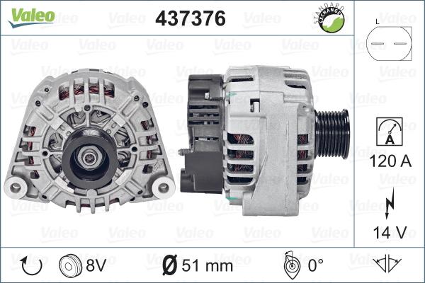 Valeo 437376 - Ģenerators adetalas.lv