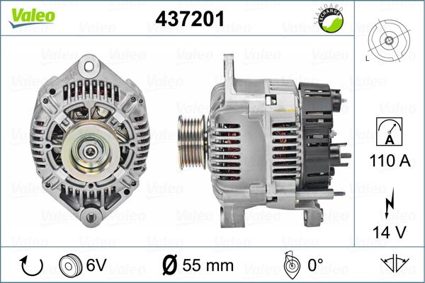 Valeo 437201 - Ģenerators adetalas.lv