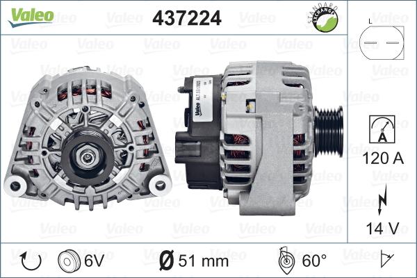 Valeo 437224 - Ģenerators adetalas.lv