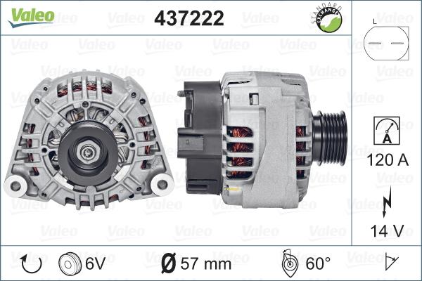 Valeo 437222 - Ģenerators adetalas.lv