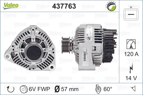 Valeo 437763 - Ģenerators adetalas.lv