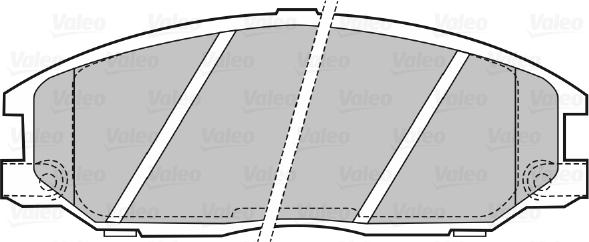 Valeo 598505 - Bremžu uzliku kompl., Disku bremzes adetalas.lv