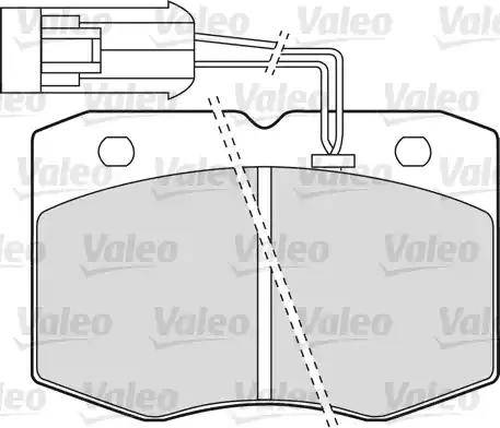 Valeo 598586 - Bremžu uzliku kompl., Disku bremzes adetalas.lv