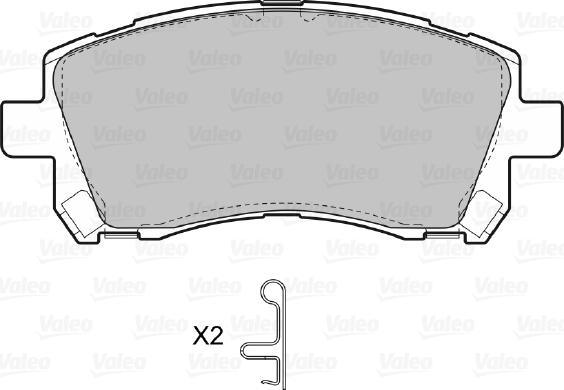 Valeo 598530 - Bremžu uzliku kompl., Disku bremzes adetalas.lv