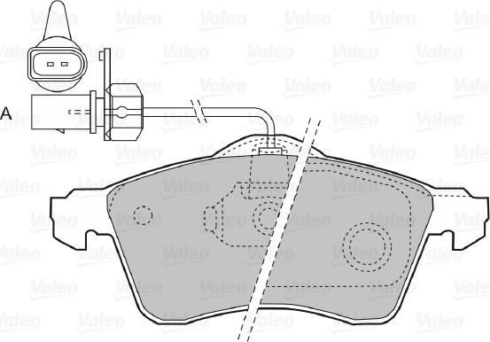 Valeo 598676 - Bremžu uzliku kompl., Disku bremzes adetalas.lv