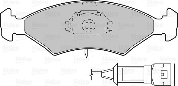 Valeo 598042 - Bremžu uzliku kompl., Disku bremzes adetalas.lv