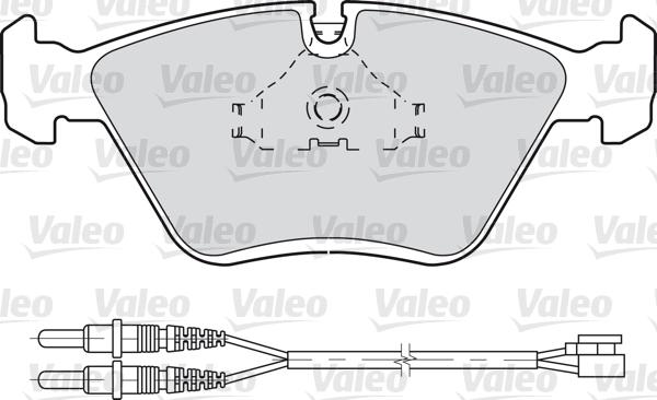 Valeo 598281 - Bremžu uzliku kompl., Disku bremzes adetalas.lv