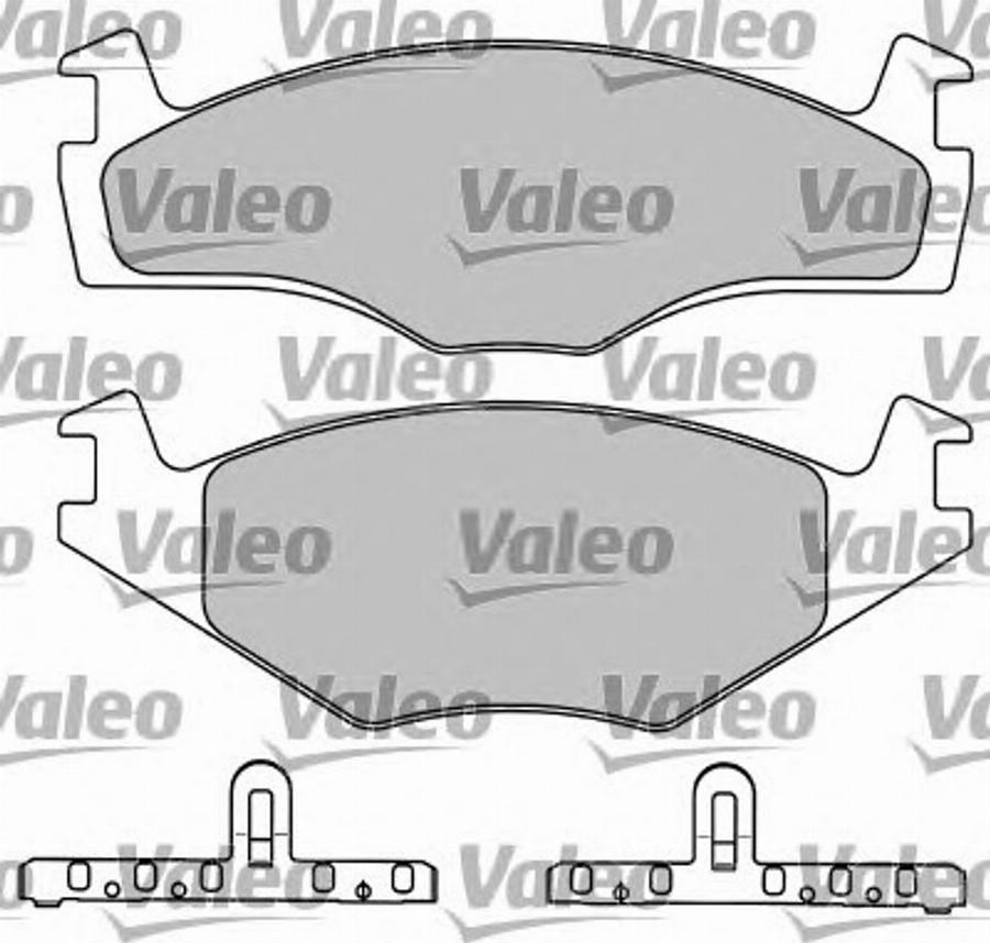 Valeo 597044 - Bremžu uzliku kompl., Disku bremzes adetalas.lv