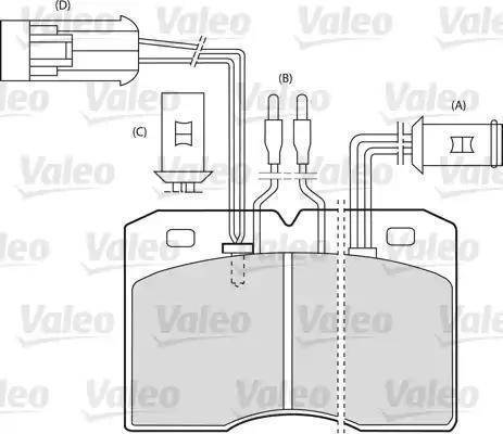 Valeo 598585 - Bremžu uzliku kompl., Disku bremzes adetalas.lv