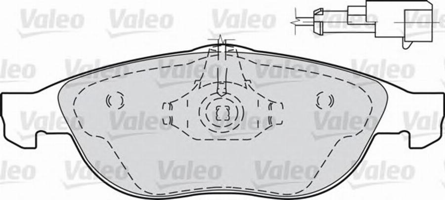 Valeo 540888 - Bremžu uzliku kompl., Disku bremzes adetalas.lv