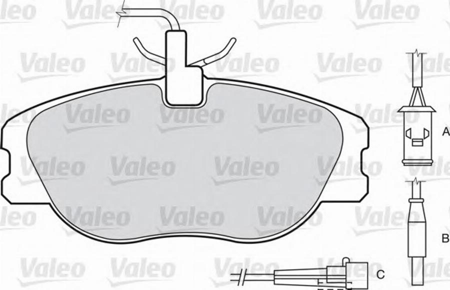 Valeo 540748 - Bremžu uzliku kompl., Disku bremzes adetalas.lv