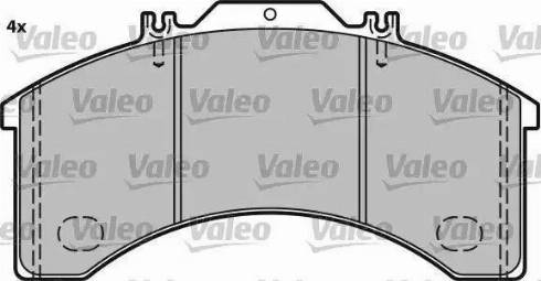 Valeo 541658 - Bremžu uzliku kompl., Disku bremzes adetalas.lv