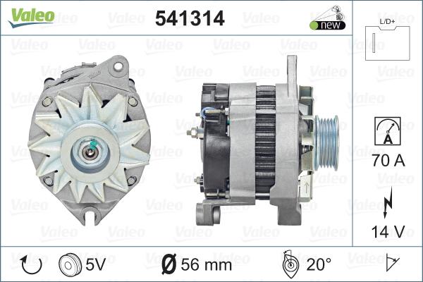 Valeo 541314 - Ģenerators adetalas.lv