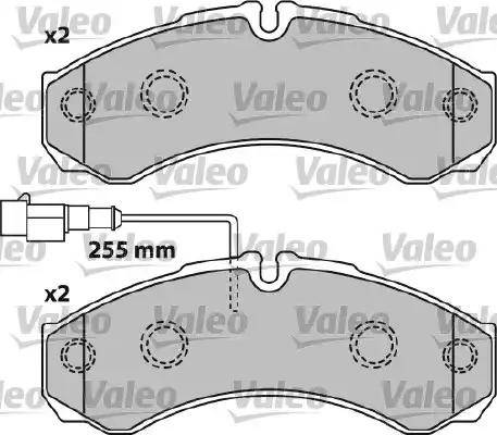 Valeo 541739 - Bremžu uzliku kompl., Disku bremzes adetalas.lv