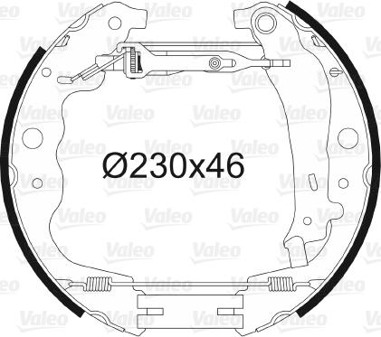 Valeo 554901 - Bremžu loku komplekts adetalas.lv