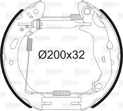 Valeo 554903 - Bremžu loku komplekts adetalas.lv