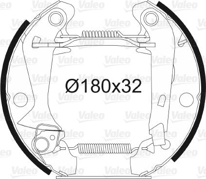 Valeo 554501 - Bremžu loku komplekts adetalas.lv