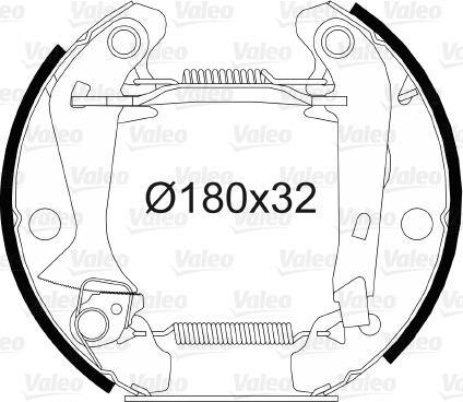 Valeo 554512 - Bremžu loku komplekts adetalas.lv