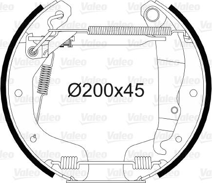 Valeo 554894 - Bremžu loku komplekts adetalas.lv