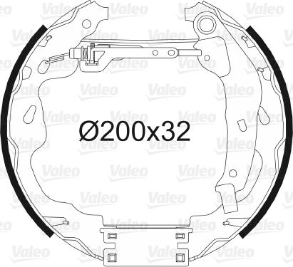 Valeo 554848 - Bremžu loku komplekts adetalas.lv