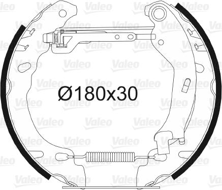 Valeo 554850 - Bremžu loku komplekts adetalas.lv