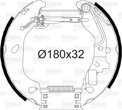 Valeo 554812 - Bremžu loku komplekts adetalas.lv