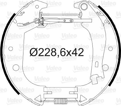 Valeo 554888 - Bremžu loku komplekts adetalas.lv