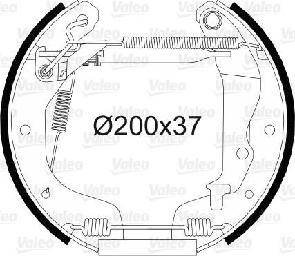 Valeo 554874 - Bremžu loku komplekts adetalas.lv