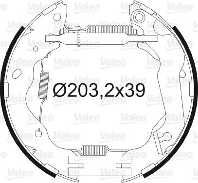 Valeo 554876 - Bremžu loku komplekts adetalas.lv