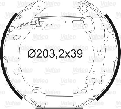 Valeo 554871 - Bremžu loku komplekts adetalas.lv