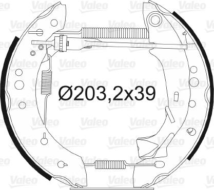 Valeo 554759 - Bremžu loku komplekts adetalas.lv