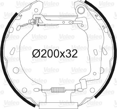 Valeo 554763 - Bremžu loku komplekts adetalas.lv