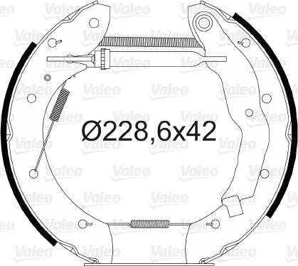 Valeo 554701 - Bremžu loku komplekts adetalas.lv