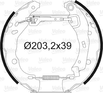 Valeo 554726 - Bremžu loku komplekts adetalas.lv