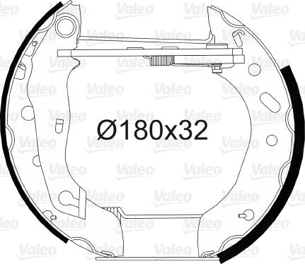 Valeo 554775 - Bremžu loku komplekts adetalas.lv