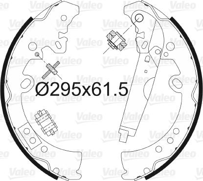 Valeo 564164 - Bremžu loku komplekts adetalas.lv