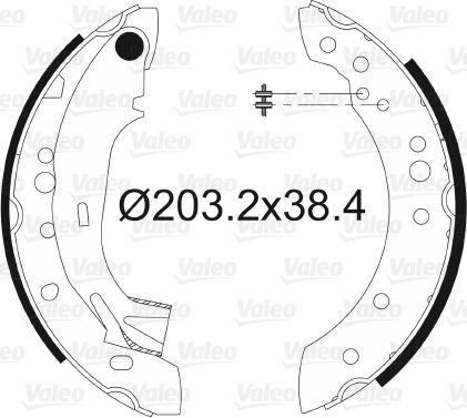 Valeo 562997 - Bremžu loku komplekts adetalas.lv