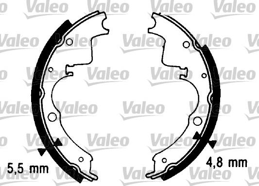 Valeo 562987 - Bremžu loku komplekts adetalas.lv