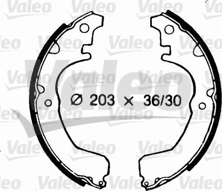 Valeo 562683 - Bremžu loku komplekts adetalas.lv