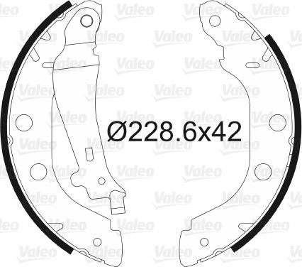 Valeo 562638 - Bremžu loku komplekts adetalas.lv