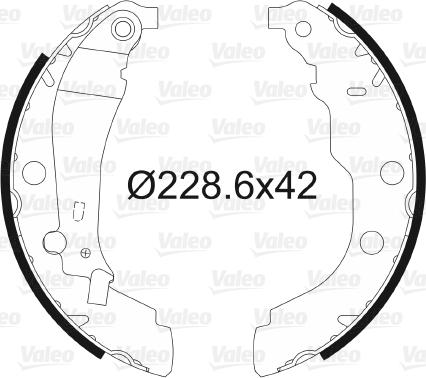 Valeo 562628 - Bremžu loku komplekts adetalas.lv