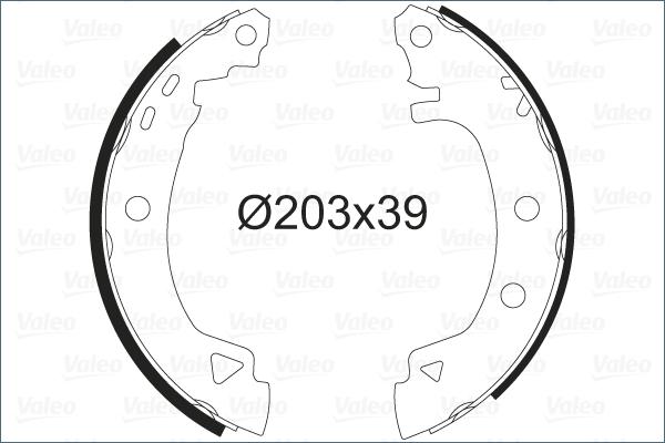 Valeo 562041 - Bremžu loku komplekts adetalas.lv