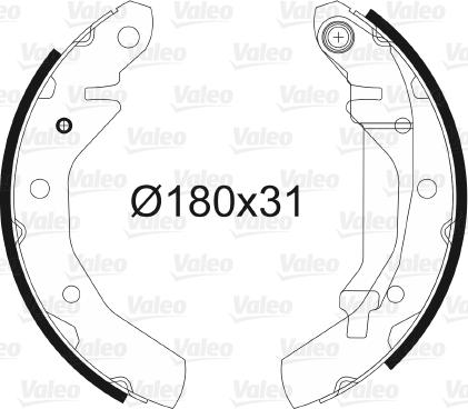 Valeo 562744 - Bremžu loku komplekts adetalas.lv