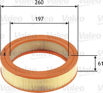 Valeo 585698 - Gaisa filtrs adetalas.lv