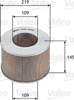 Valeo 585646 - Gaisa filtrs adetalas.lv