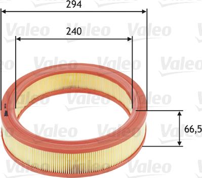 Valeo 585651 - Gaisa filtrs adetalas.lv