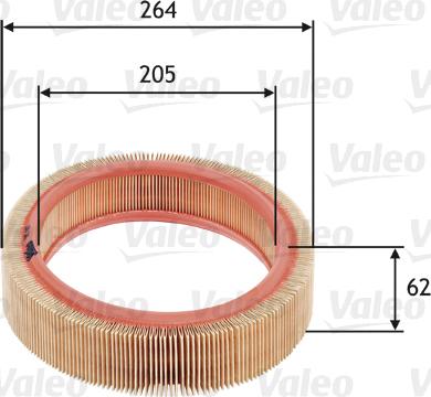 Valeo 585607 - Gaisa filtrs adetalas.lv