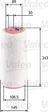 Valeo 585617 - Gaisa filtrs adetalas.lv