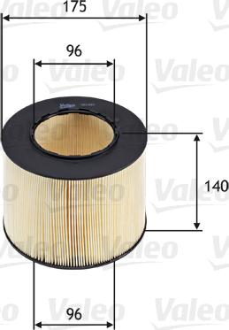 Valeo 585683 - Gaisa filtrs adetalas.lv