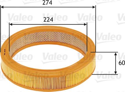 Valeo 585620 - Gaisa filtrs adetalas.lv